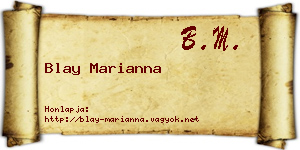 Blay Marianna névjegykártya